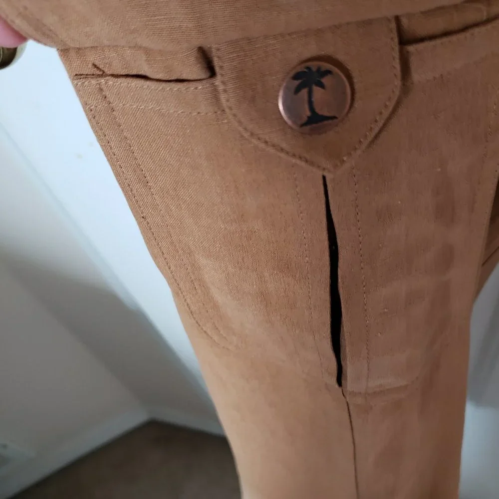 Tommy Bahama Tan Cropped Pants Sz 10 EUC - Picture 6 of 11